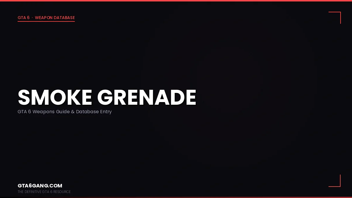 The Smoke Grenade weapon in GTA 6