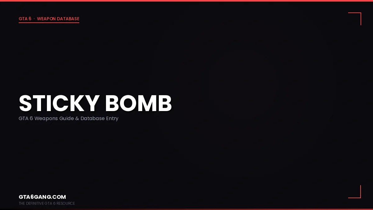 The Sticky Bomb weapon in GTA 6