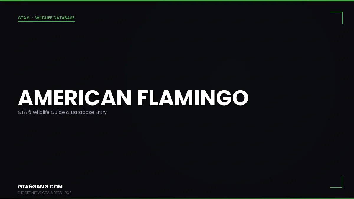 American Flamingo in its natural Leonida habitat in GTA 6