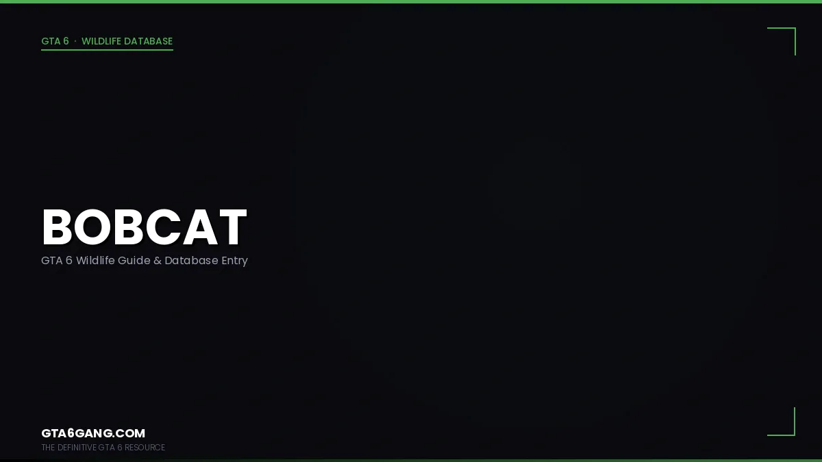 Bobcat in its natural Leonida habitat in GTA 6