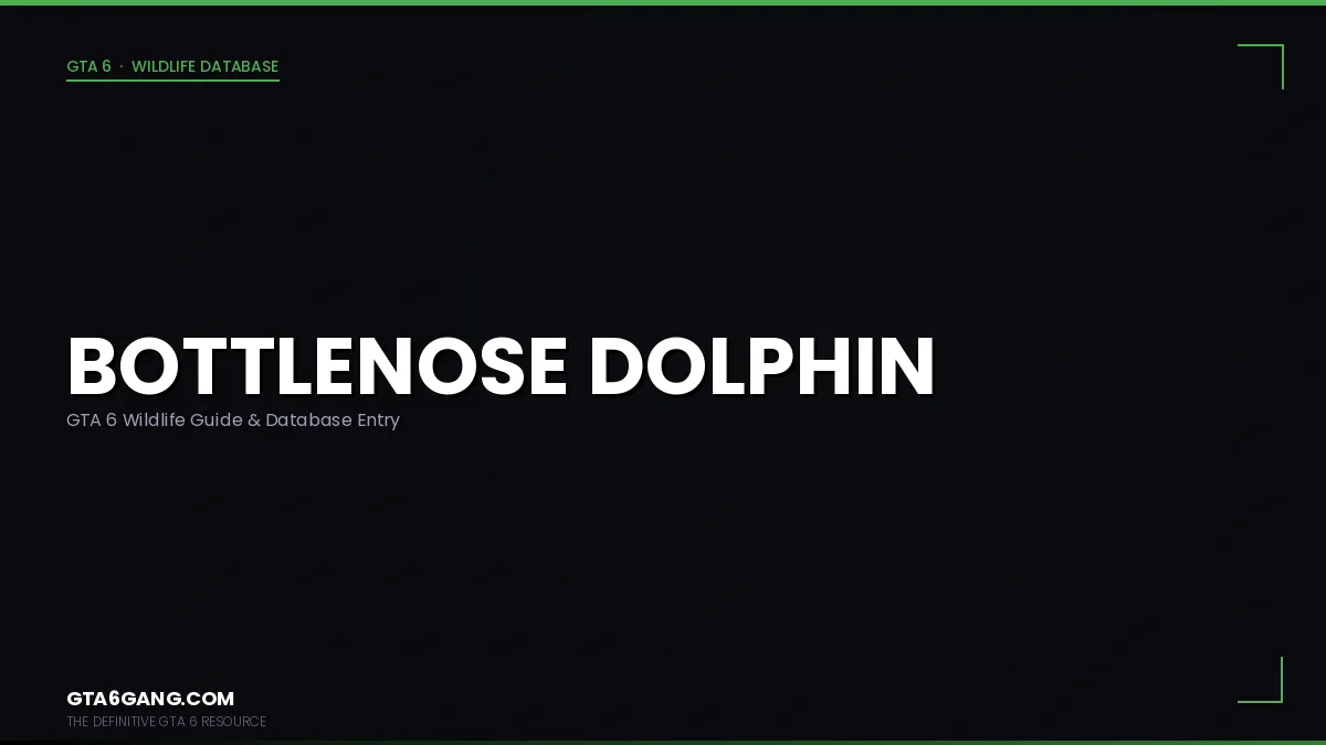 Bottlenose Dolphin in its natural Leonida habitat in GTA 6
