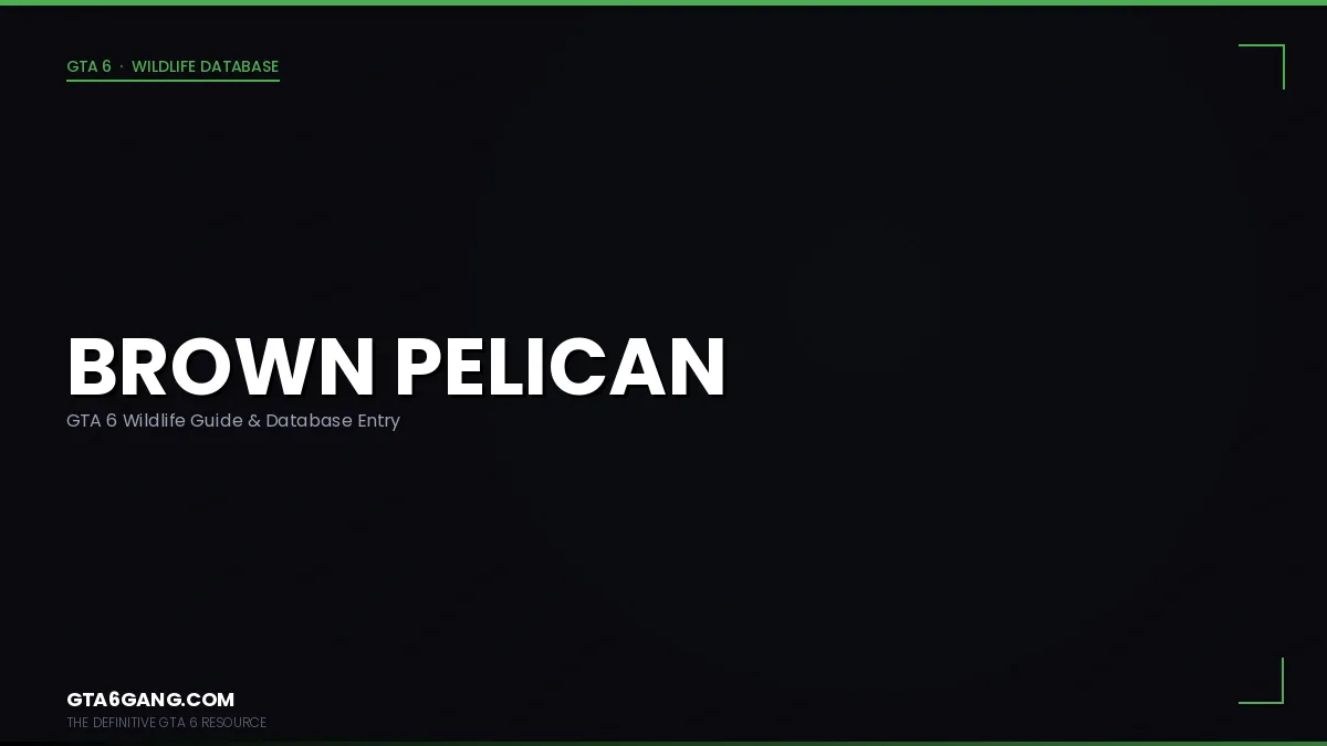 Brown Pelican in its natural Leonida habitat in GTA 6