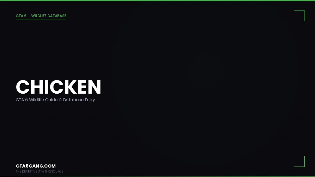 Chicken in its natural Leonida habitat in GTA 6