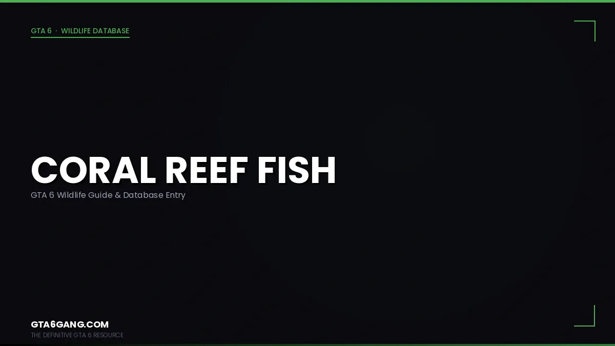 Coral Reef Fish in its natural Leonida habitat in GTA 6