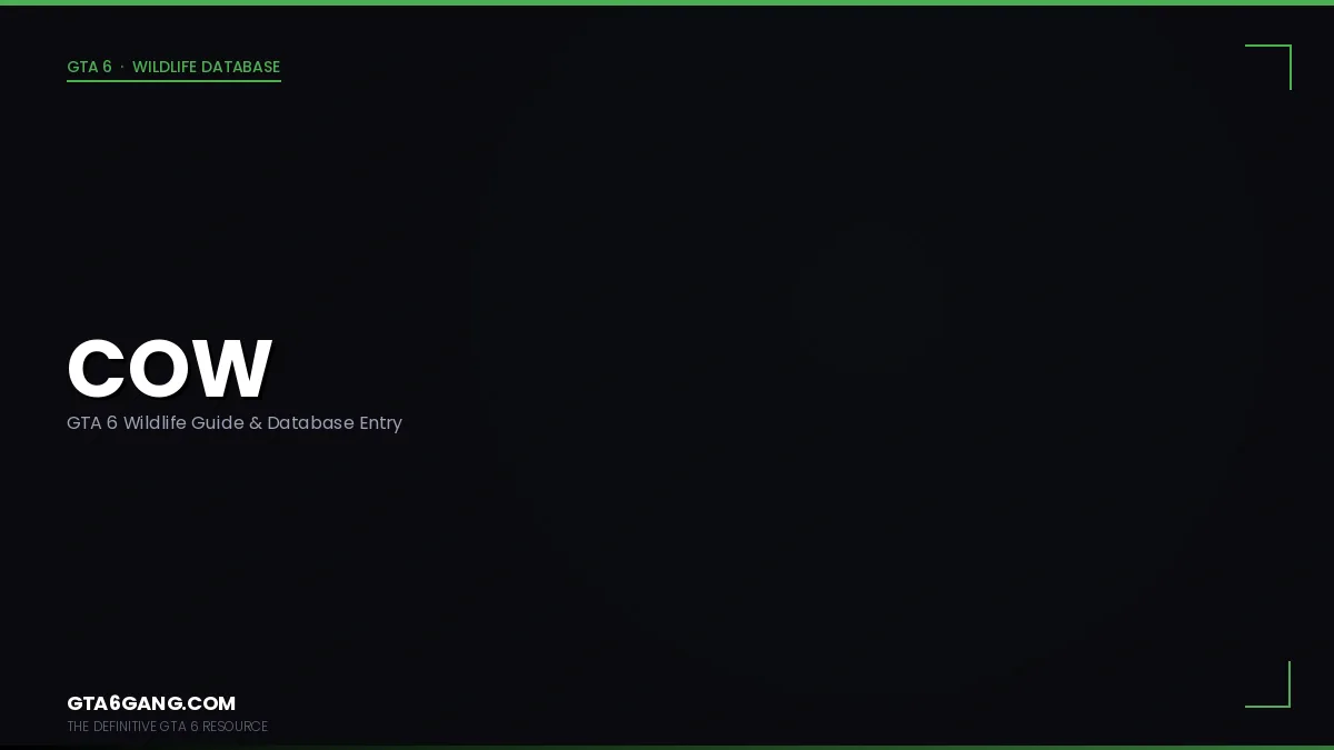 Cow in its natural Leonida habitat in GTA 6