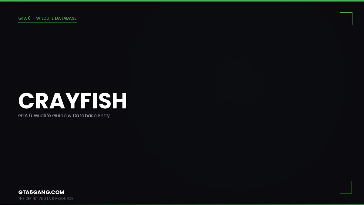 Crayfish in its natural Leonida habitat in GTA 6