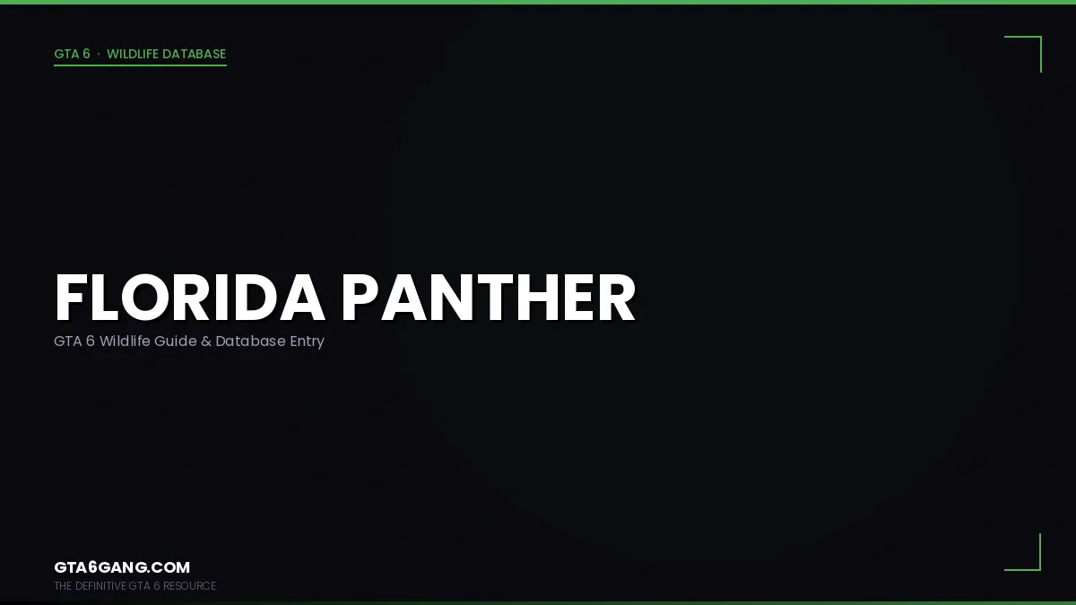 Florida Panther in its natural Leonida habitat in GTA 6