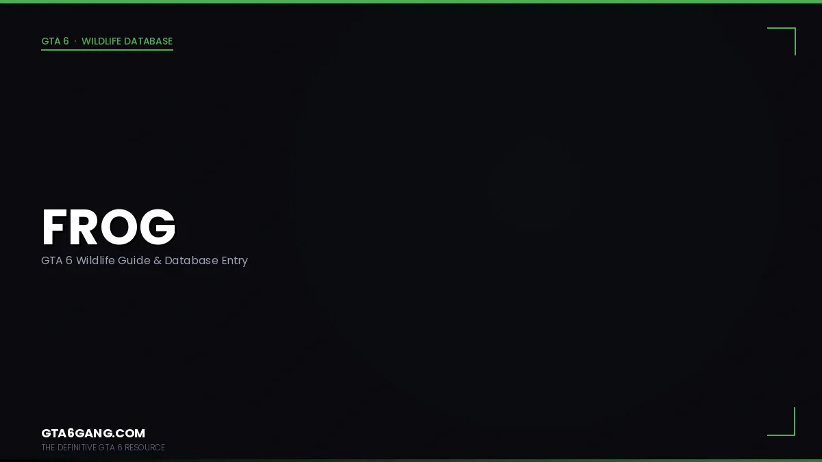 Frog in its natural Leonida habitat in GTA 6