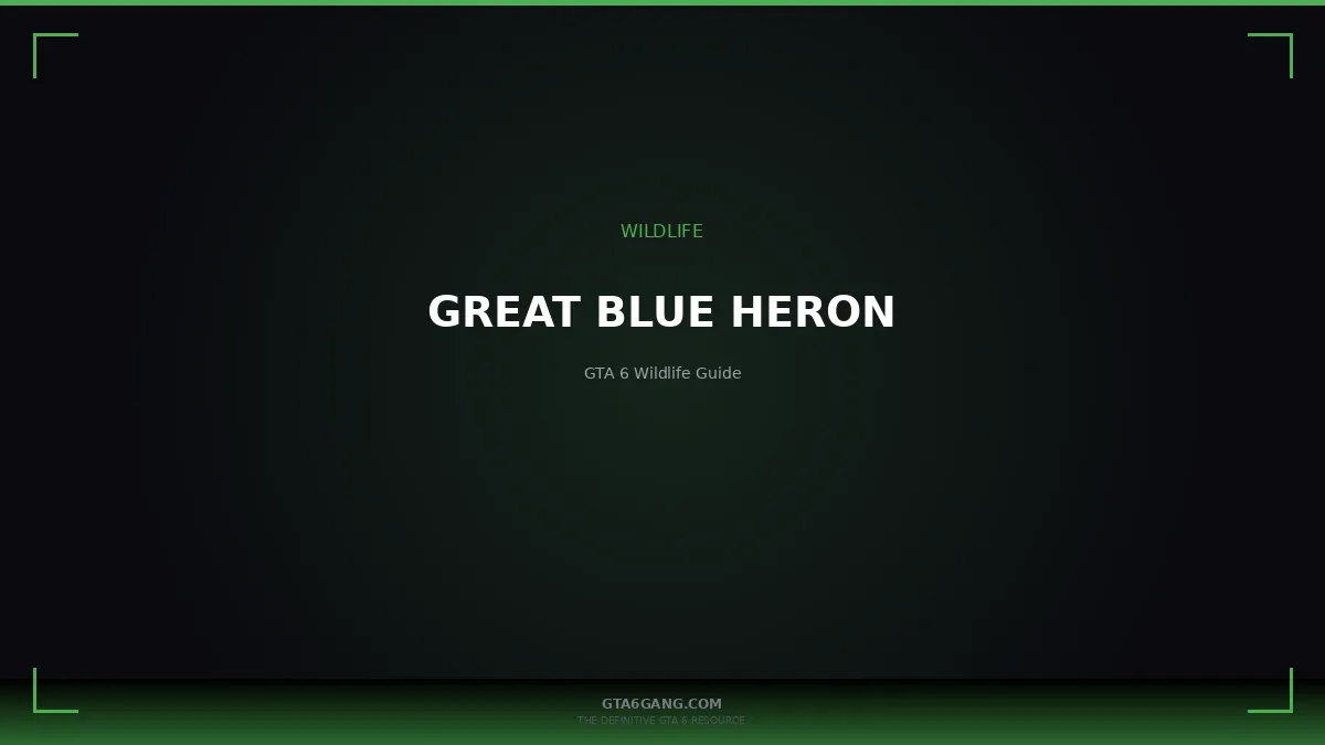 Great Blue Heron in GTA 6 — Wildlife guide on GTA6Gang.com