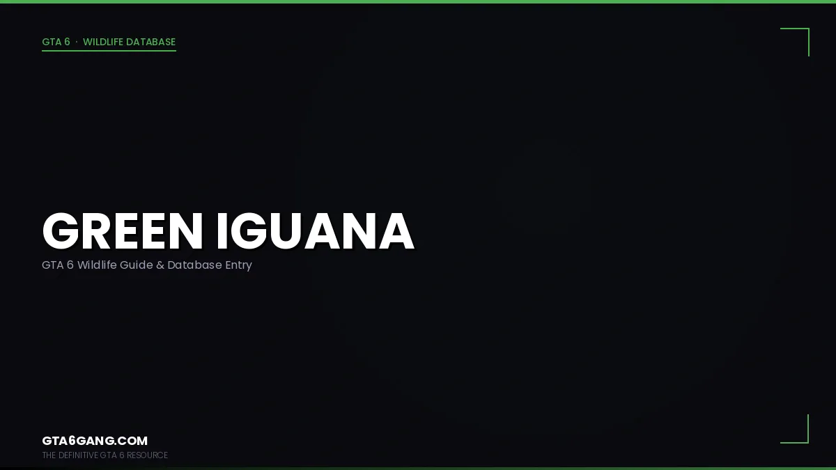 Green Iguana in its natural Leonida habitat in GTA 6