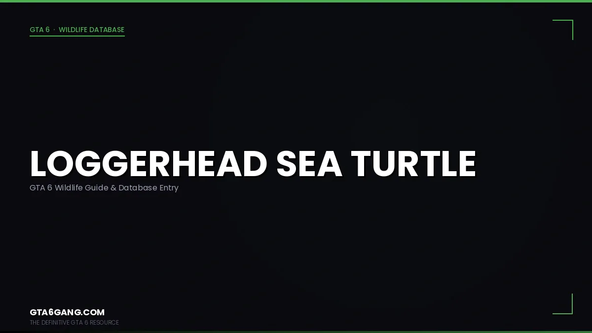 Loggerhead Sea Turtle in its natural Leonida habitat in GTA 6