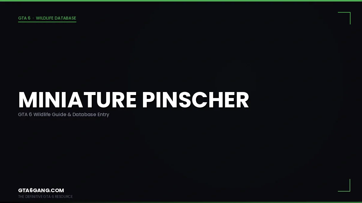 Miniature Pinscher in its natural Leonida habitat in GTA 6