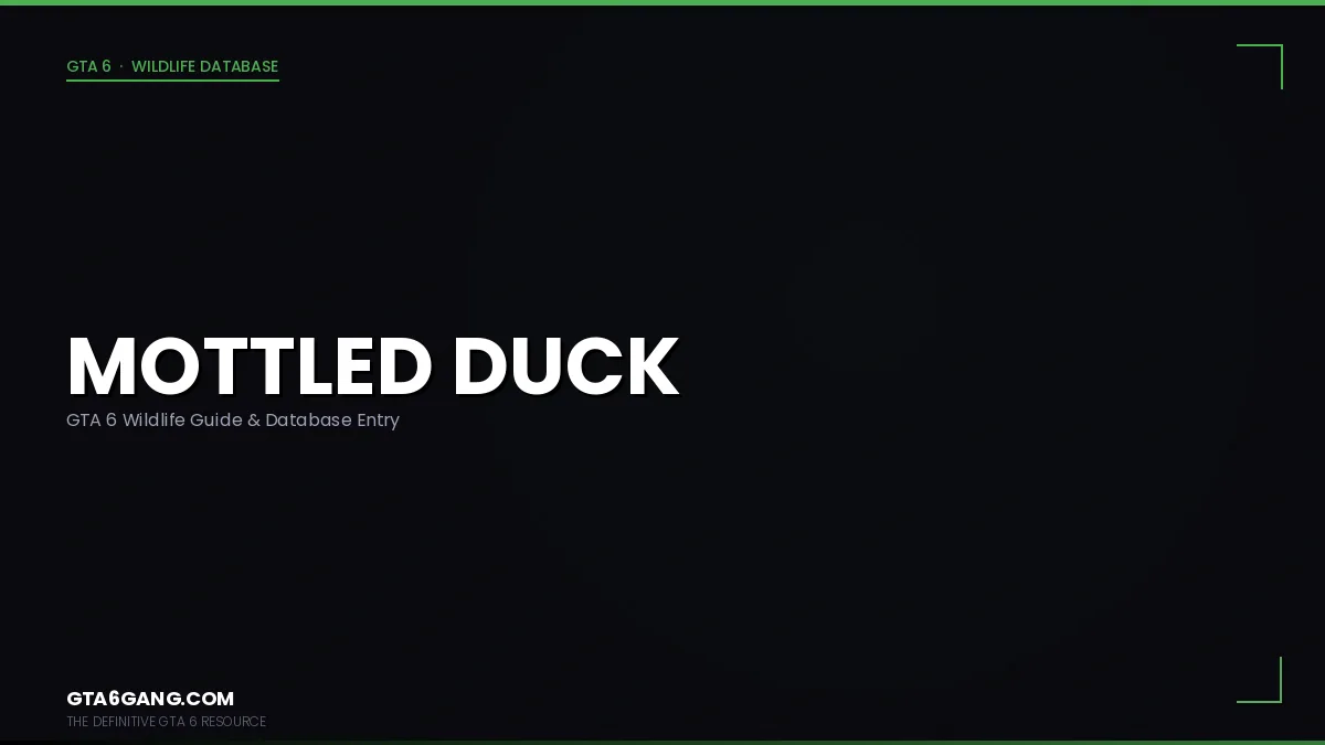Mottled Duck in its natural Leonida habitat in GTA 6