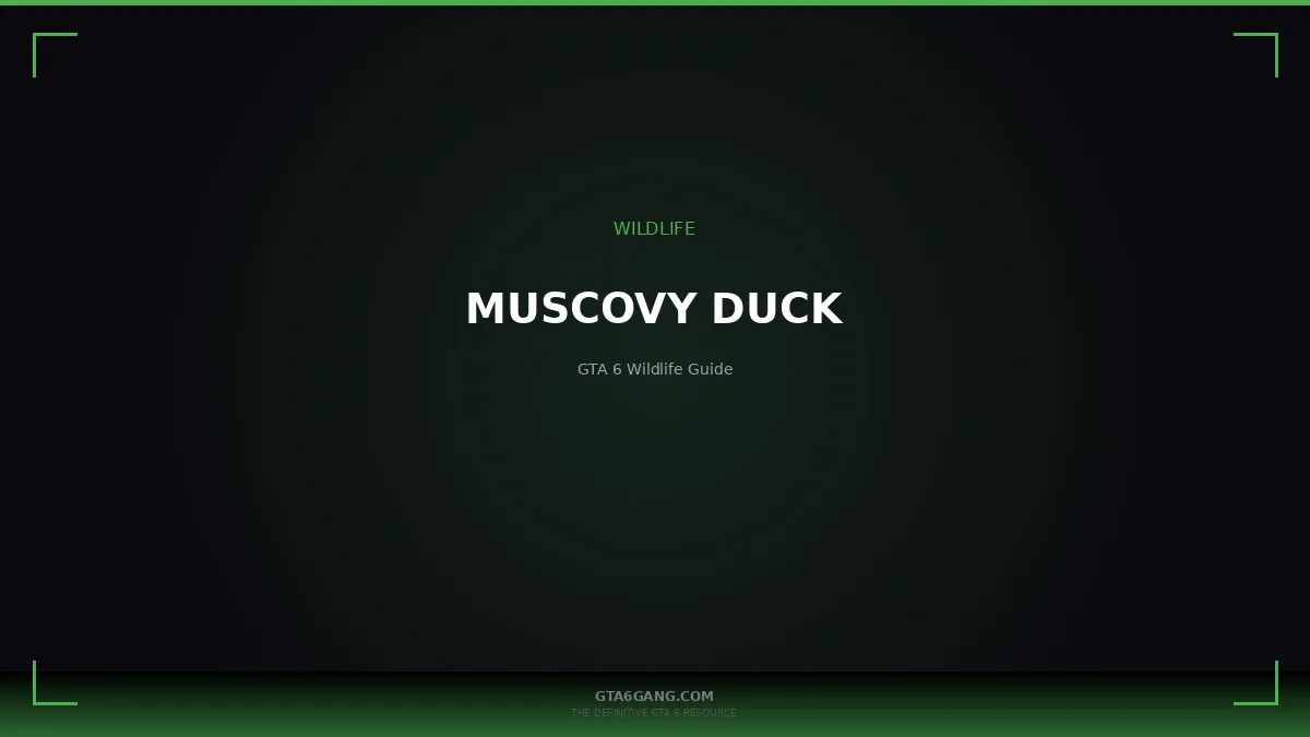Muscovy Duck in GTA 6 — Wildlife guide on GTA6Gang.com
