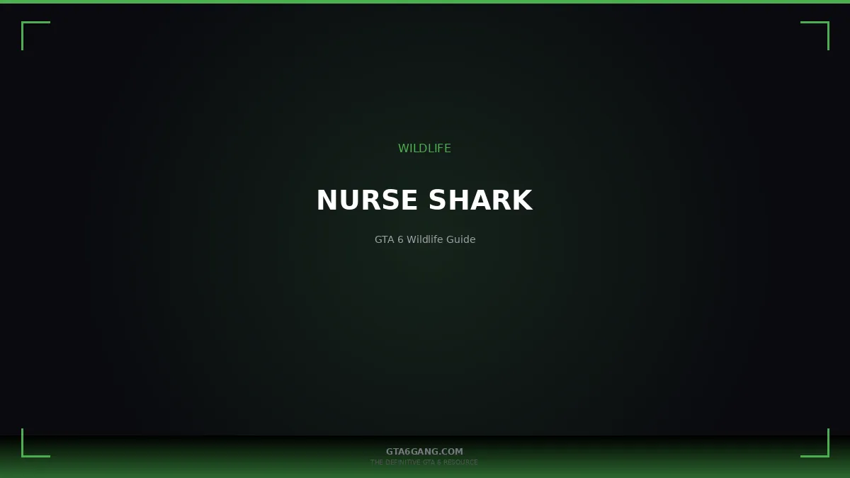 Nurse Shark in GTA 6 — Wildlife guide on GTA6Gang.com