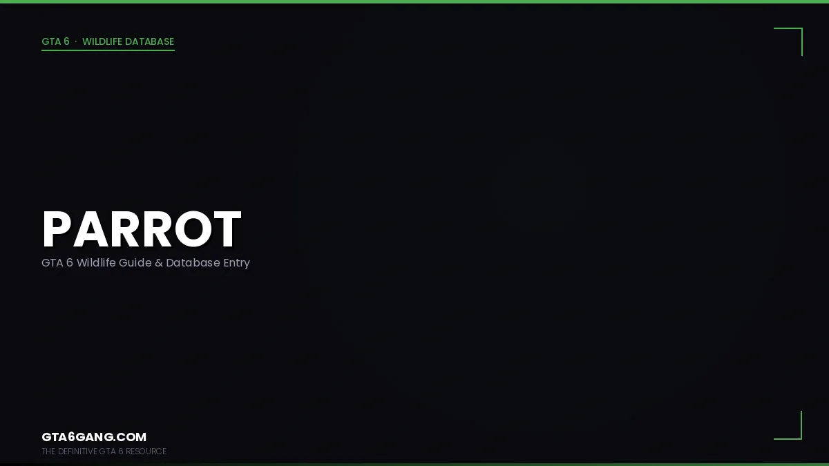 Parrot in its natural Leonida habitat in GTA 6