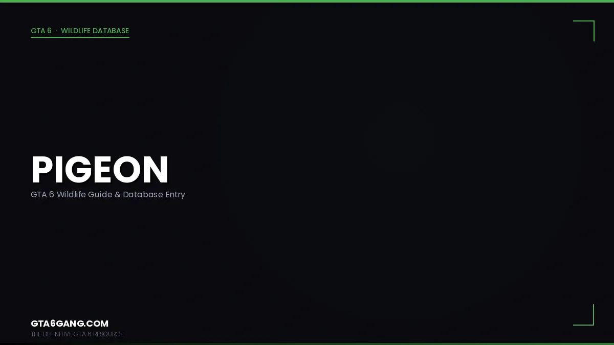 Pigeon in its natural Leonida habitat in GTA 6