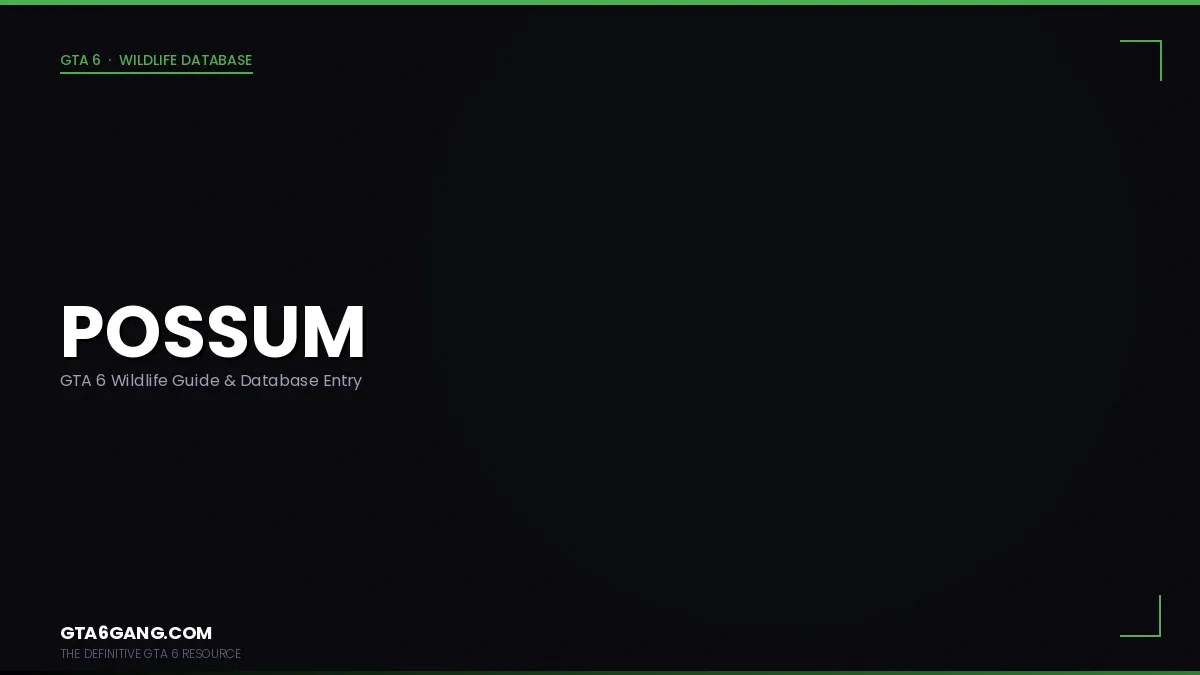 Possum in its natural Leonida habitat in GTA 6