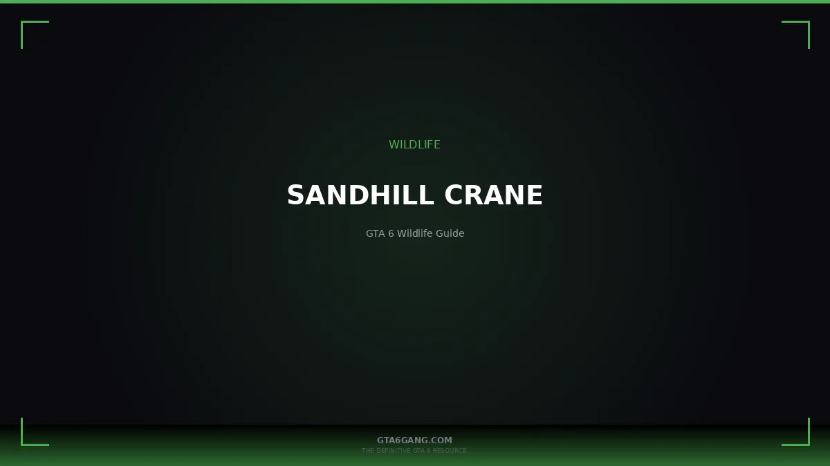 Sandhill Crane in GTA 6 — Wildlife guide on GTA6Gang.com