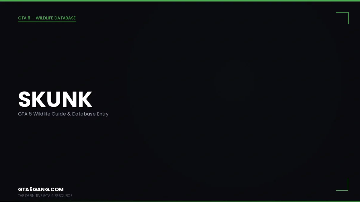 Skunk in its natural Leonida habitat in GTA 6