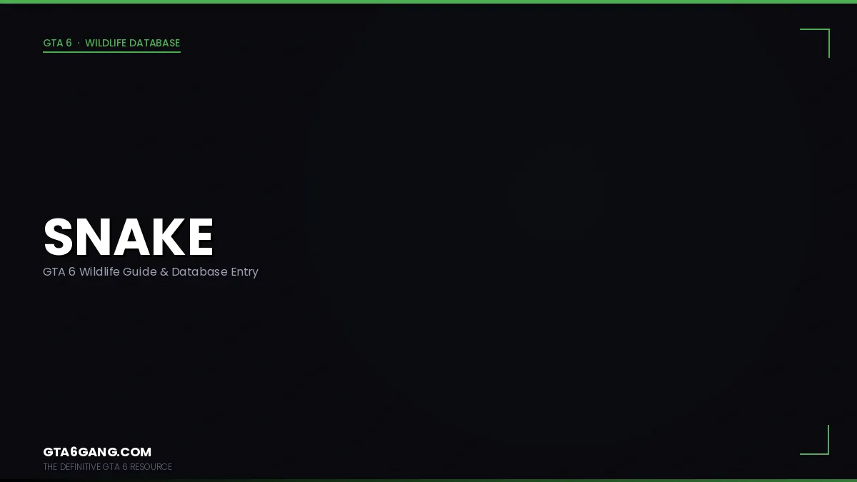 Snake in its natural Leonida habitat in GTA 6