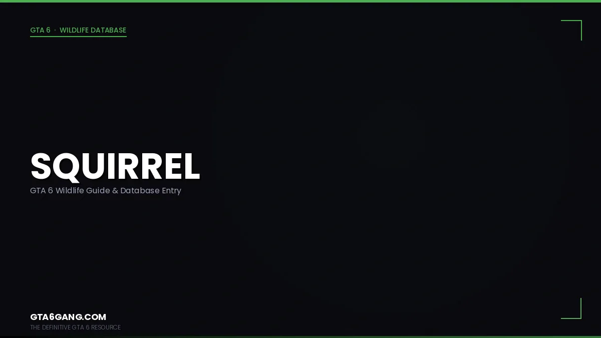 Squirrel in its natural Leonida habitat in GTA 6