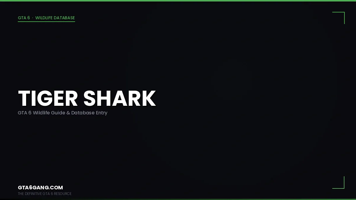 Tiger Shark in its natural Leonida habitat in GTA 6