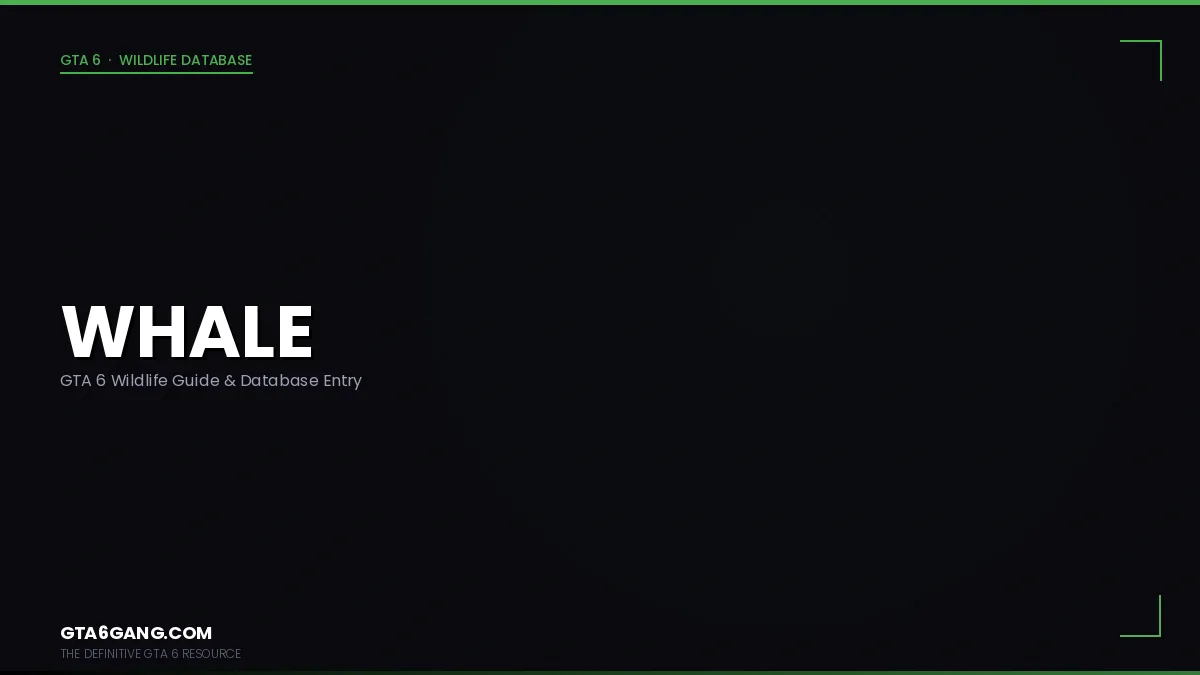 Whale in its natural Leonida habitat in GTA 6