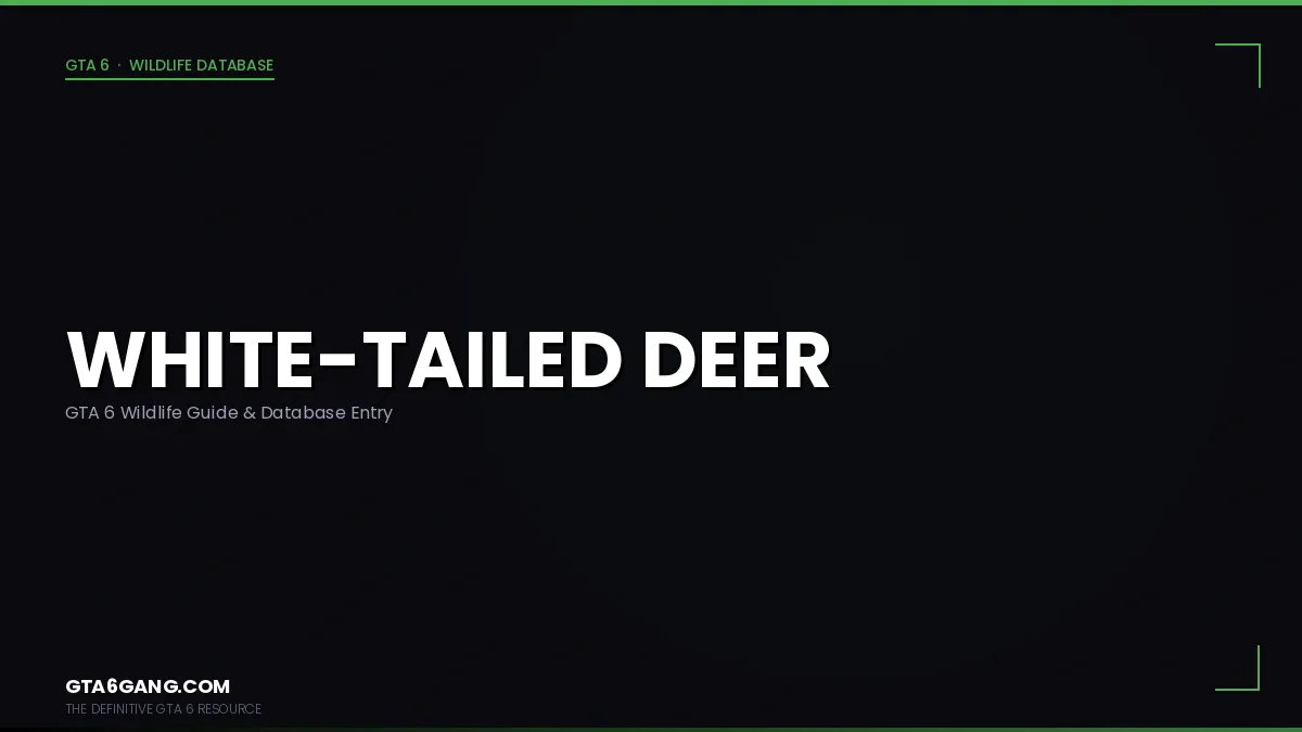 White-tailed Deer in its natural Leonida habitat in GTA 6